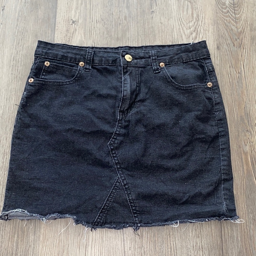 Black Jean Skirt